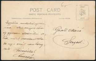 cca 1910 Pipázó és kávézó társaság, folklór, képeslap hátoldalú fotó, 9x14 cm