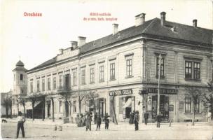 1911 Orosháza, Alföld szálloda, Római katolikus templom, Wigner Géza üzlete. 308. Pless N. kiadása