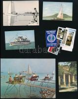 28 db Balatonnal kapcsolatos levélzáró, fotó, képeslap, stb.