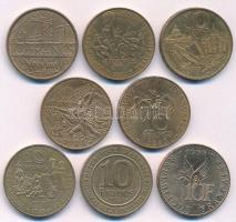 Franciaország 1974-1988. 10Fr (8xklf) forgalmi emlékkiadások T:1-,2
France 1974-1988. 10 Francs (8x...