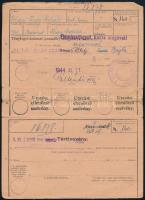 1944 Katonai (SAS) behívójegy,22x16 cm