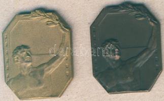 DN "Műegyetemi Athletikai és Football Club versenydíja" Br + aranyozott Br díjérem párban T:2