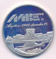 1986. "Gróf Széchenyi István / Magyar Hitel Bank Rt." jelzett Ag emlékérem dísztokban (34,...