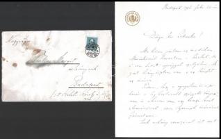 1936 Strache Gusztáv Budapesti Királyi Főügyész levelei, főügyészségi pecsétes lapokon, 5 db