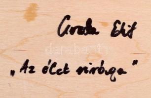 Csonka Edit Katalin (1978-): Élet virága. Üvegmozaik. Jelzett. Keretben. 40x40 cm