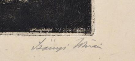 Szőnyi István (1894-1960): Fürdőző aktok. Rézkarc, papír, jelzett, 22x34 cm (egy halvány hajtásnyomm...