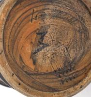 Zsolnay kerámia sörös korsó, kis kopásnyomokkal, jelzett, m: 16 cm