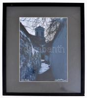 Andy Flower (Virág András): Szentendre. pecséttel is jelzett fotóművészeti alkotás. 29x19 cm Üvegeze...