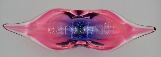 Üveg kínáló tál. Formába öntött. szélesség 30 cm. Hibátlan