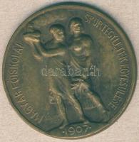 1925. "Magyar Főiskolai Sportegyletek Egyesülése" Be emlékérem. Szign.Sződy T:2