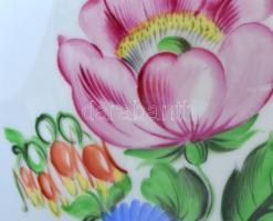 Herendi virág mintás váza.  Kézzel festett, jelzett, hibátlan. m: 23 cm