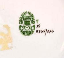 Zsolnay pillangó mintás hamutál és vázácska. Kézzel festett, jelzett, hibátlan. d: 12 cm, m: 7 cm