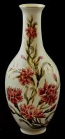 Zsolnay virágmintás váza. Kézzel festett, jelzett, hibátlan. m: 27 cm