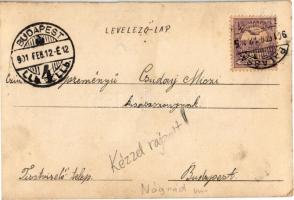 1901 Balassagyarmat, Ágostai evangélikus templom. Kézzel festett / hand-painted s: Köröm Elemér