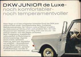 cca 1960 Audi DKW Junior de Luxe autó német nyelvű utazási prospektusa