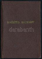 1953 Fényképes minősítési igazolvány