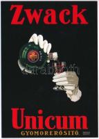 Zwack Unicum Gyomorerősízőm modern reklámos képeslap