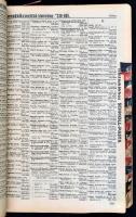 1943 Budapesti Egységes Hálózat betűrendes távbeszélő névsora. Telefonkönyv. Két lap kijár, sérült, ...