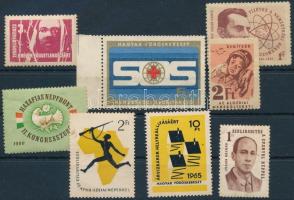 8 db Szolidaritás segélybélyeg összeállítás az 50-es évekből