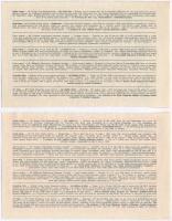 1942. "48. Magyar Királyi Osztálysorsjáték" 2. és 5. osztály egynyolcad sorsjegye, mindegy...