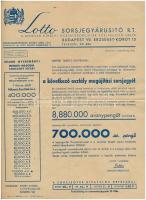 1942. "48. Magyar Királyi Osztálysorsjáték" 2. és 5. osztály egynyolcad sorsjegye, mindegy...