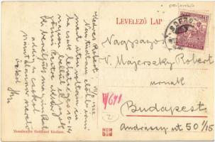 1922 Sopron, Törvényszék. Monsberger Gottfried kiadása