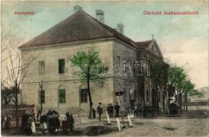 1913 Szabadszállás, Községháza, lajtoskocsi (EK)