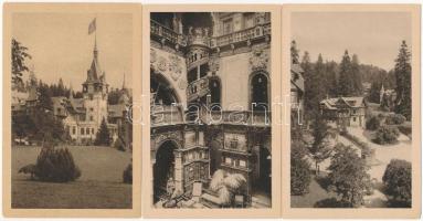 Sinaia, Castel Peles / castle - 6 pre-1945 unused postcards