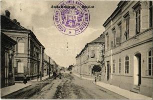 1915 Székesfehérvár, Budai út + Székesfehérvár Sz. Kir. Város Kapitányi Hivatal Pecsétje