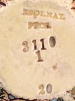 Zsolnay keménycserép vázácska / tintatartó. Kézzel festett, jelzett, egyiken kis lepattanással m: 5,...