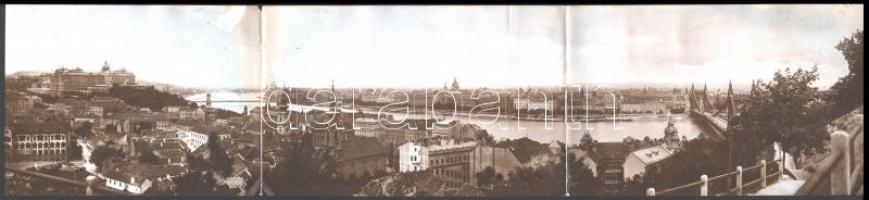 3 db RÉGI kihajtható panorámalap / 3 pre-1945 folding panorama postcards: Budapest, Roma (Rome), Palermo