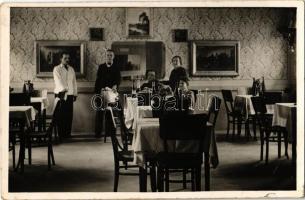 1941 Veszprém, vendéglő, étterem, belső pincérekkel. photo