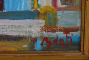 Bánfi jelzéssel: Szentendre. Olaj, karton, fa keretben, 32×22 cm