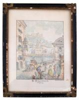 Salzburg nyomat üvegezett keretben 24x20 cm