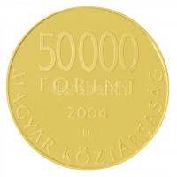 2004. 50.000Ft Au "Magyarország az Európai Unió tagja" (14,09g/0.986) T:PP / Hungary 2004....