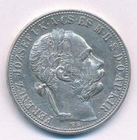 1886KB 1Ft Ag "Ferenc József / Barokk címer" T:2 
Hungary 1886KB 1 Forint Ag "Franz ...