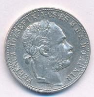 1885KB 1Ft Ag "Ferenc József / Barokk címer" T:1-,2 
Adamo M15