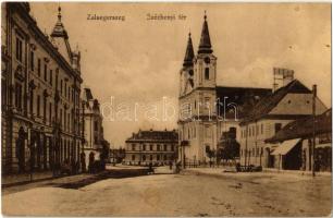 1926 Zalaegerszeg, Széchenyi tér, templom, Gyarmati üzlete. Tahy R. utóda Kakas Ágoston kiadása