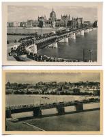 Budapest, Kossuth híd - 3 db modern városképes lap; Képzőművészeti Alap Kiadóvállalat, Művészeti Alkotások / 3 modern town-view postcards