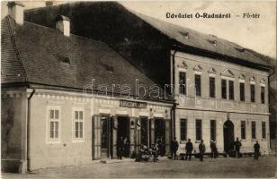 1916 Óradna, Alt-Rodna, Radna veche, Rodna; Fő tér, Karácsonyi János üzlete. Grün Márkusz kiadása / main square, shop