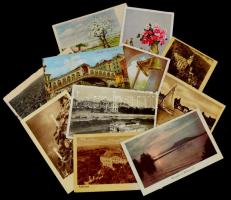 cca 1940-1950 13 db Bozó Gyula grafikusnak írt képeslap