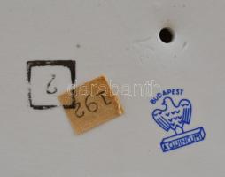 Aquincumi porcelán kócsag, kézzel festett, jelzett, hibátlan, m: 30 cm