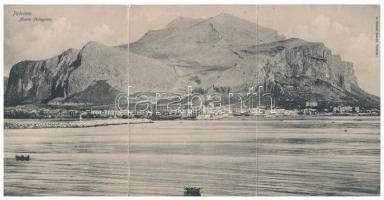 Palermo, Monte Pellegrino. 3-tiled folding panoramacard (r)