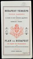 1983 Homolka József: Budapest térképe házszámok megjelölésével és az utcák és terek betürendes jegyzékével. / Plan von Budapest mit Angabe der Hausnummern und Alphabetischem Strassenverzeichniss. Bp., 1983, Kartográfiai Vállalat. Az 1896-os kiadás (Bp., Eggenberger) reprintje, 67×57 cm