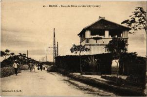Haoni, Poste de Milice de Cau-Giay (avant) / street view, rickshaws (EK)