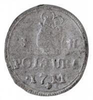1711. Poltura Ag "I. József" (0,97g) T:2,2- kissé hajlott Hungary 1711. Poltura Ag "J...