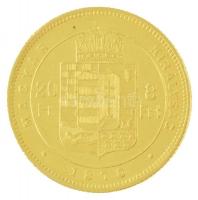 1870KB 8Ft/20Fr Au "Ferenc József / Középcímer" Körmöcbánya (6,46g/0.900) T:2 / Hungary 18...