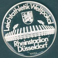 NSZK 1977. "Atlétikai VB-Düsseldorf" Ag emlékérem 16g T:PP