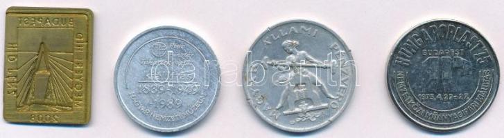 4db-os emlékérem tétel, közte "Magyar Állami Pénzverő - Budapesti Nemzetközi Vásár", "...