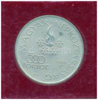 1984. 500Ft Ag "Sarajevoi Téli Olimpia" eredeti tokban, tanúsítvánnyal T:BU kis patina Ada...